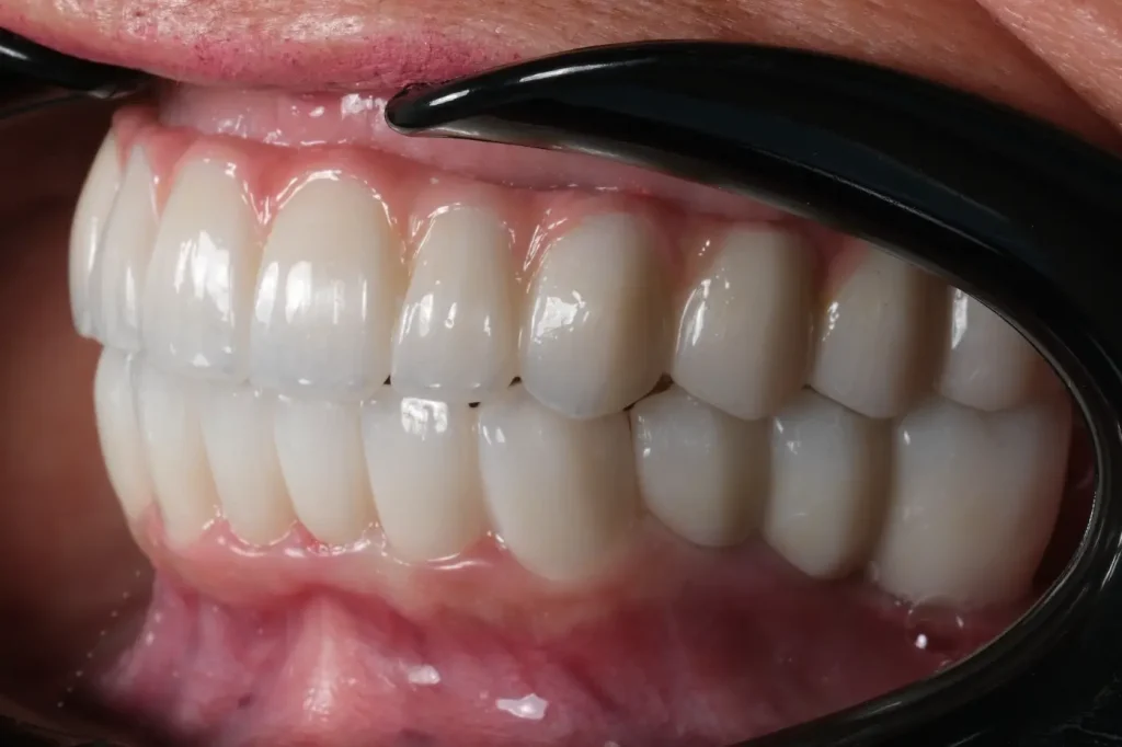 Left view after full-mouth restoration at DentVita